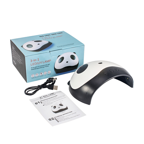 Led Cute Panda Hot Lamp New Smart Induction 36W Phototherapy Machine Small USB Portable Nail Dryer
