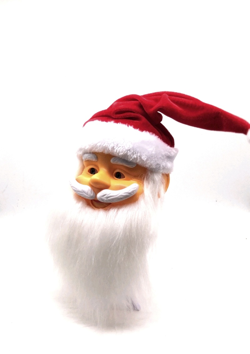 新款圣诞面具老人 厂家现货直销 酷炫圣诞装饰品电动圣诞老人_华帅