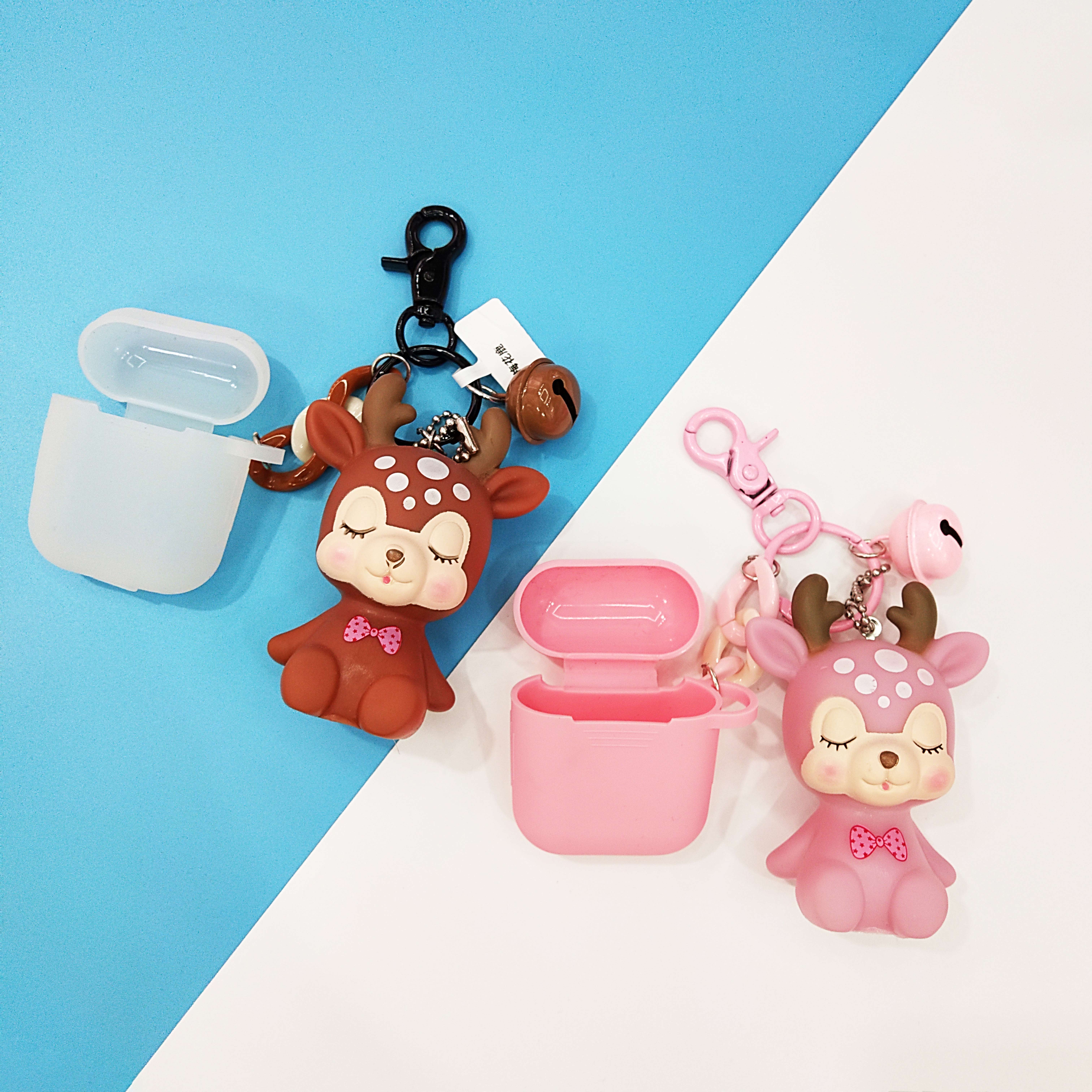 Earphone set sika deer key chain pendant creative accessories bag bag bag accessories pendant
