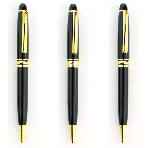 Business Metal Ballpoint Pen Advertising Twist Gift Pen Rotary Ballpoint Pen Customizable Water Pen Logo 