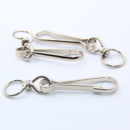pig gallbladder shaped clip hanging twisted wire rotating buckle key ring 8-word iron wire key ring belt buckle luggage key ring accessories