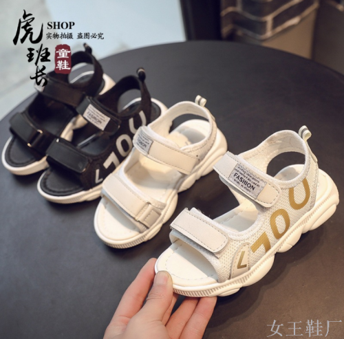 2019 Children‘s Sandals Boys Korean Style Beach Shoes Girls Breathable Casual Shoes Students Middle and Large Children‘s Shoes One-Piece Delivery