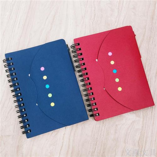 New Metal Coil Note Pad A6 Note Pad with Pen Stationery Set Loose-Leaf Portable Small Notebook Office Stationery 