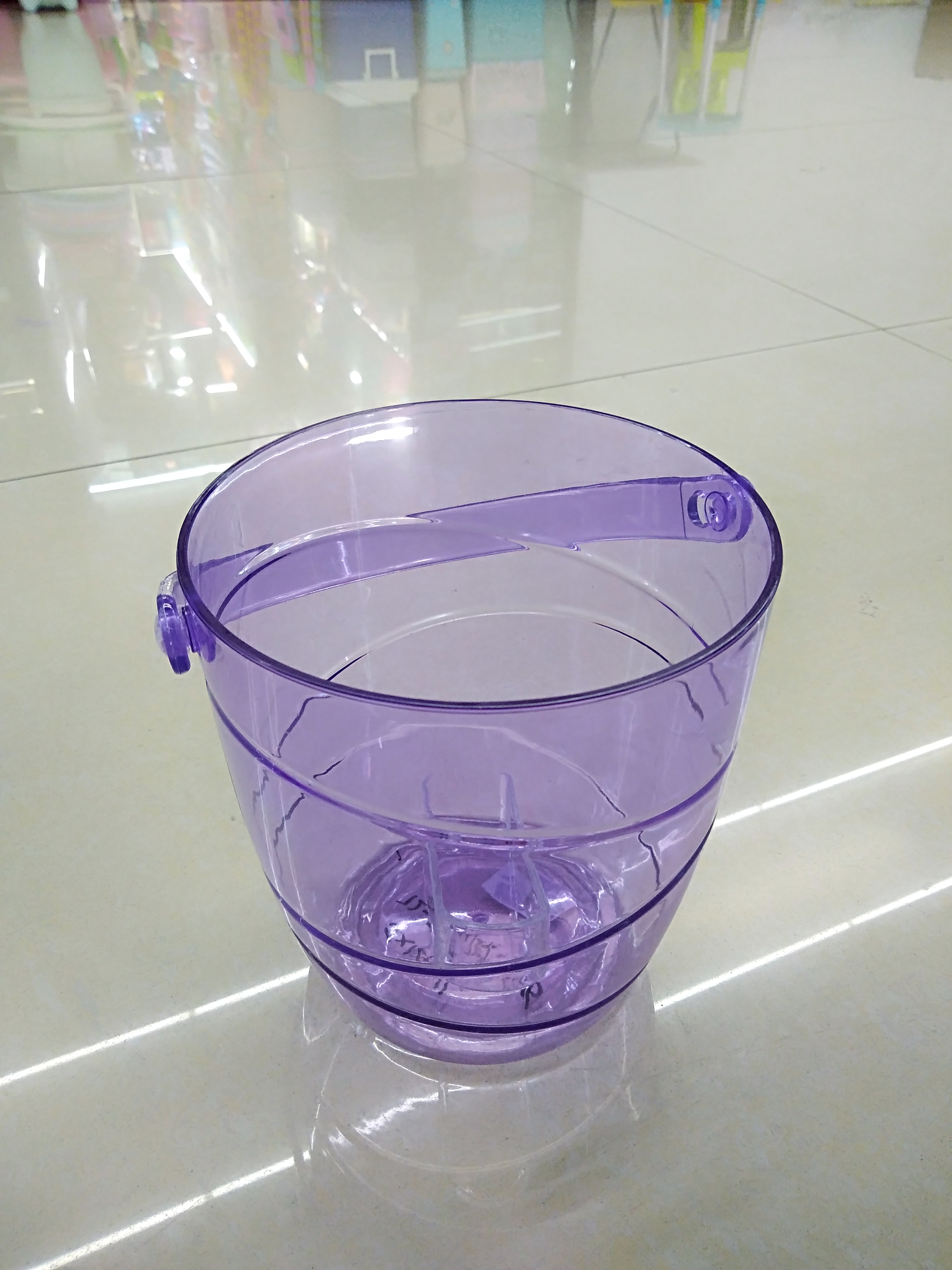 新款塑料冰桶jx冰块收纳桶带手柄透明冰桶