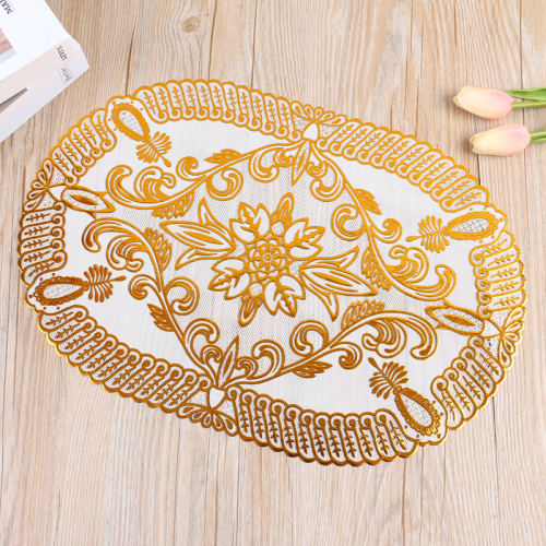 Oval PVC Placemat Bowl Mat Dish Mat Coffee Table Ashtray Pad Coaster Vase Mat Household Insulation Mat