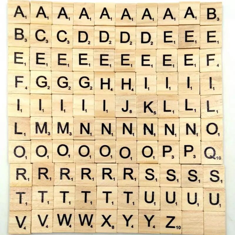 Supply Word Scrapbook Scrabble Game Alphanumeric Tile Wood Block Home Diy Craft