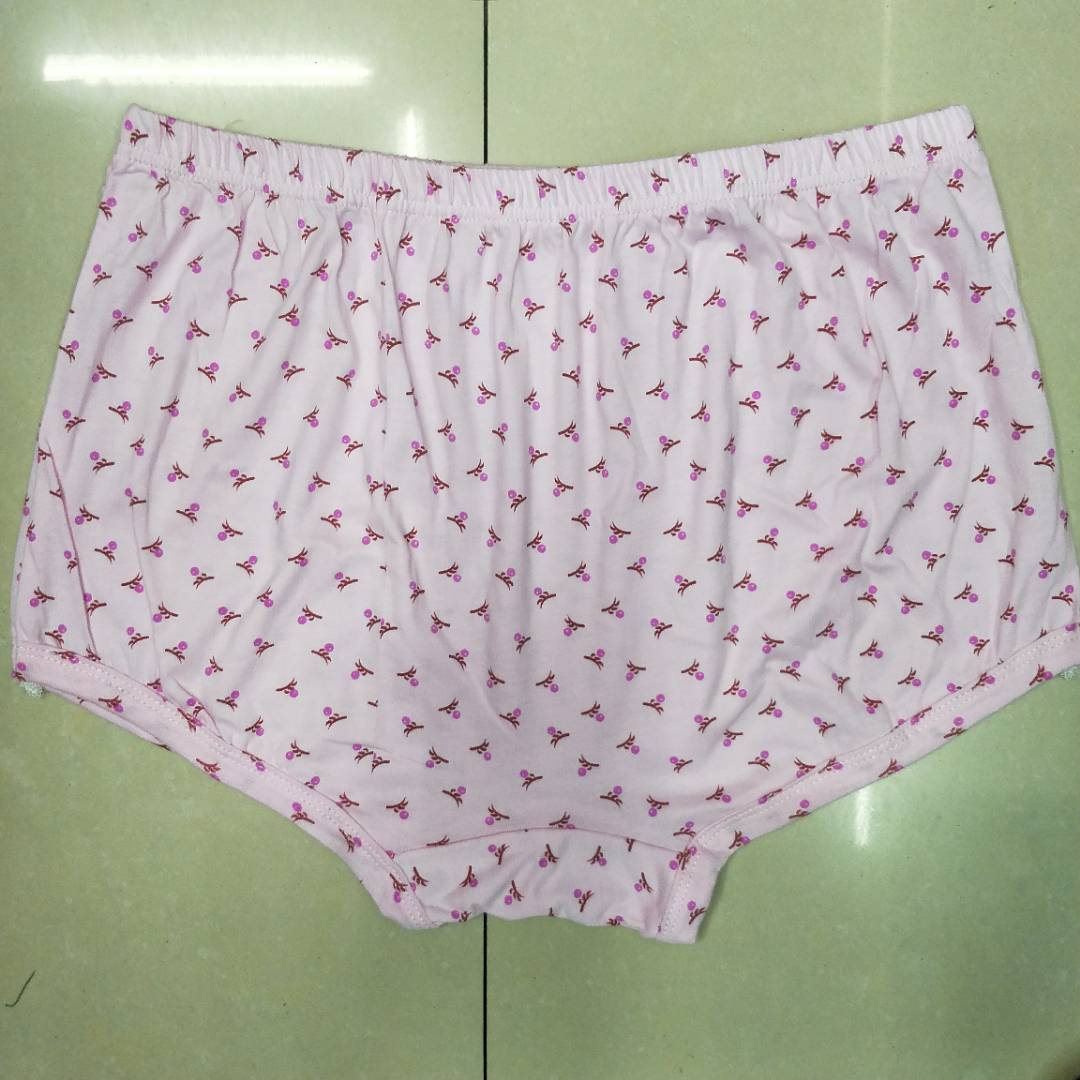 纯棉女士印花圆角短款内裤女士大裤衩