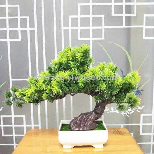 simulation plant bonsai welcome pine home decoration greenery decoration craft gift stall