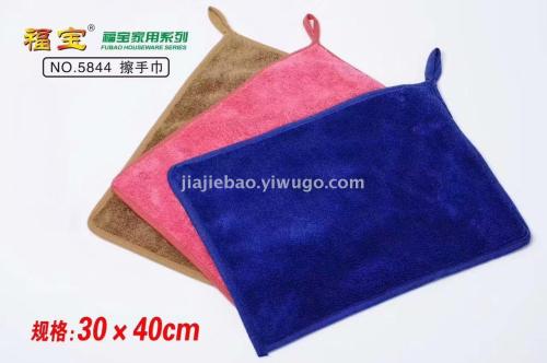 factory direct guangdong fubao thickened microfiber towel dishcloth tablecloth
