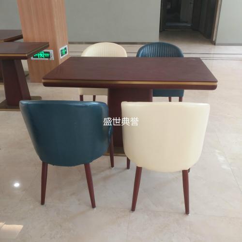 Xiamen Star Hotel Western Dining Table and Chair Buffet Restaurant Solid Wood Dining Table Breakfast Hall Director Eight-Immortal Table Holiday Inn Table and Chair