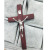 Spot wine red pure hand made wooden cross of Christ the holy image religious prayer holding cross pendant