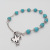 Refined pine stone beads peace dove cross rosary bracelet religious jewelry belt never clasp adjustable 13.3 g