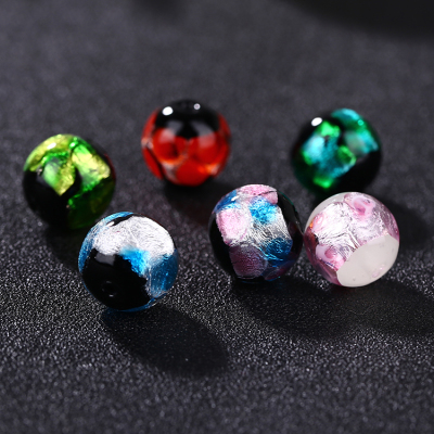 Tianhe glaze -style color point glaze beads dazzle color foil beads diy accessories manufacturers custom wholesale