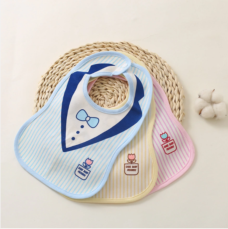 婴儿口水巾宝宝围兜防水围嘴吃饭饭兜婴儿用品纸卡包装