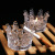 Creative small, large crystal glass ashtray personality hand-made mini crown glass candlestick European decoration