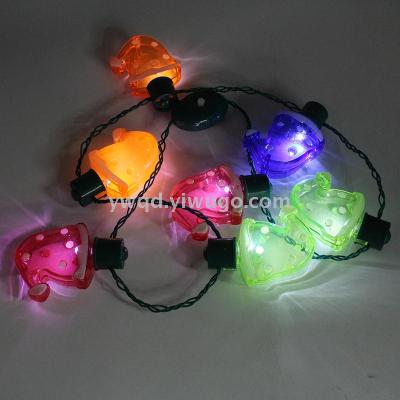 ZD Luminous Necklace Led Halloween Christmas Products Foreign Trade Popular Style Manufacturers Luminous Necklace Christmas Hat
