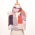 Irregular contrast color grid scarves sutan chiffon shawl gauze scarf for summer