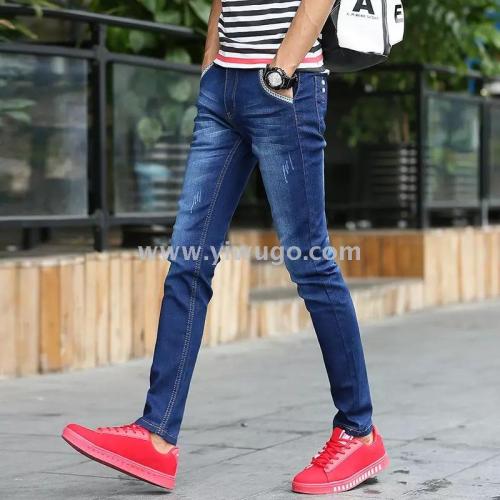 019 Men‘s Straight Stock Jeans Factory Low Price Miscellaneous tail Jeans Running in the Rivers and Lakes to Catch the Market Supply 