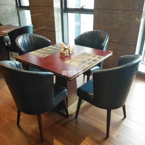 shanghai star hotel western restaurant dining table resort breakfast table holiday inn buffet solid wood dining table