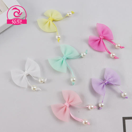 princess korean style children‘s hair accessories mesh bow baby hair band baby headwear headdress flower manufacturer