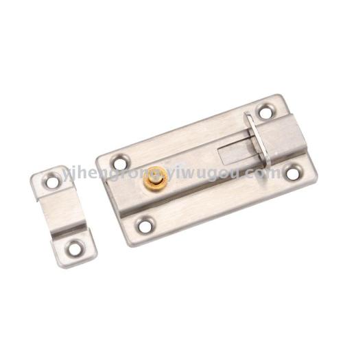 self-elastic bolt stainless steel semi-automatic bolt anti-theft door simple open-mounted door bolt bathroom lock hardware accessories
