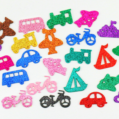 Eva Flash Adhesive Vehicle Patch Kindergarten Handmade Ingredients Handmade DIY Children Handmade Stickers