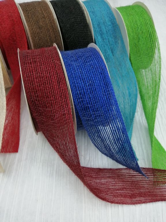 A variety of color specifications of fish silk and hemp with...