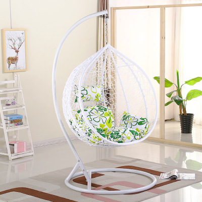 YRG Hanging Basket Rattan Chair Single Balcony Swing Glider Household Adult Cradle Chair Indoor Lazy Nest Chair