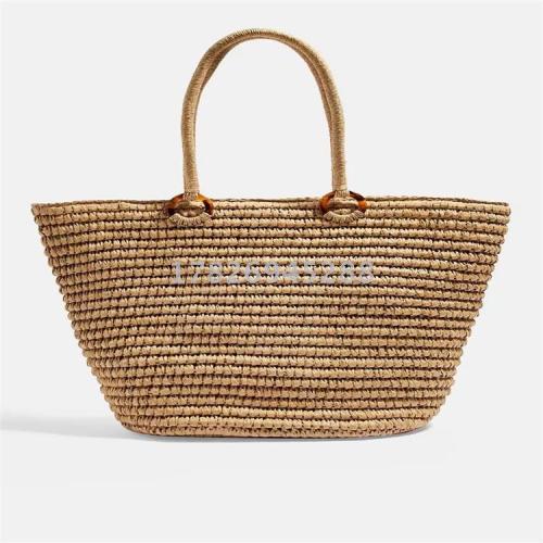 simple straw all-match hand-woven large capacity one-shoulder portable vacation beach bag