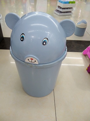 新款塑料小猪垃圾桶lc翻盖垃圾桶卫生桶塑料卡通纸篓桌面垃圾桶