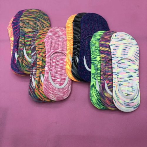 yiwu good goods stall japanese style bright color multi-color mixed invisible women‘s boat socks silicone non-slip socks socks summer low-cut socks