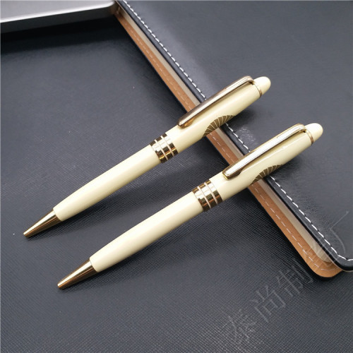 High Quality Metal Pen Copper Rod Ballpoint Pen Hotel Gift Advertising Pen Free Logo Design