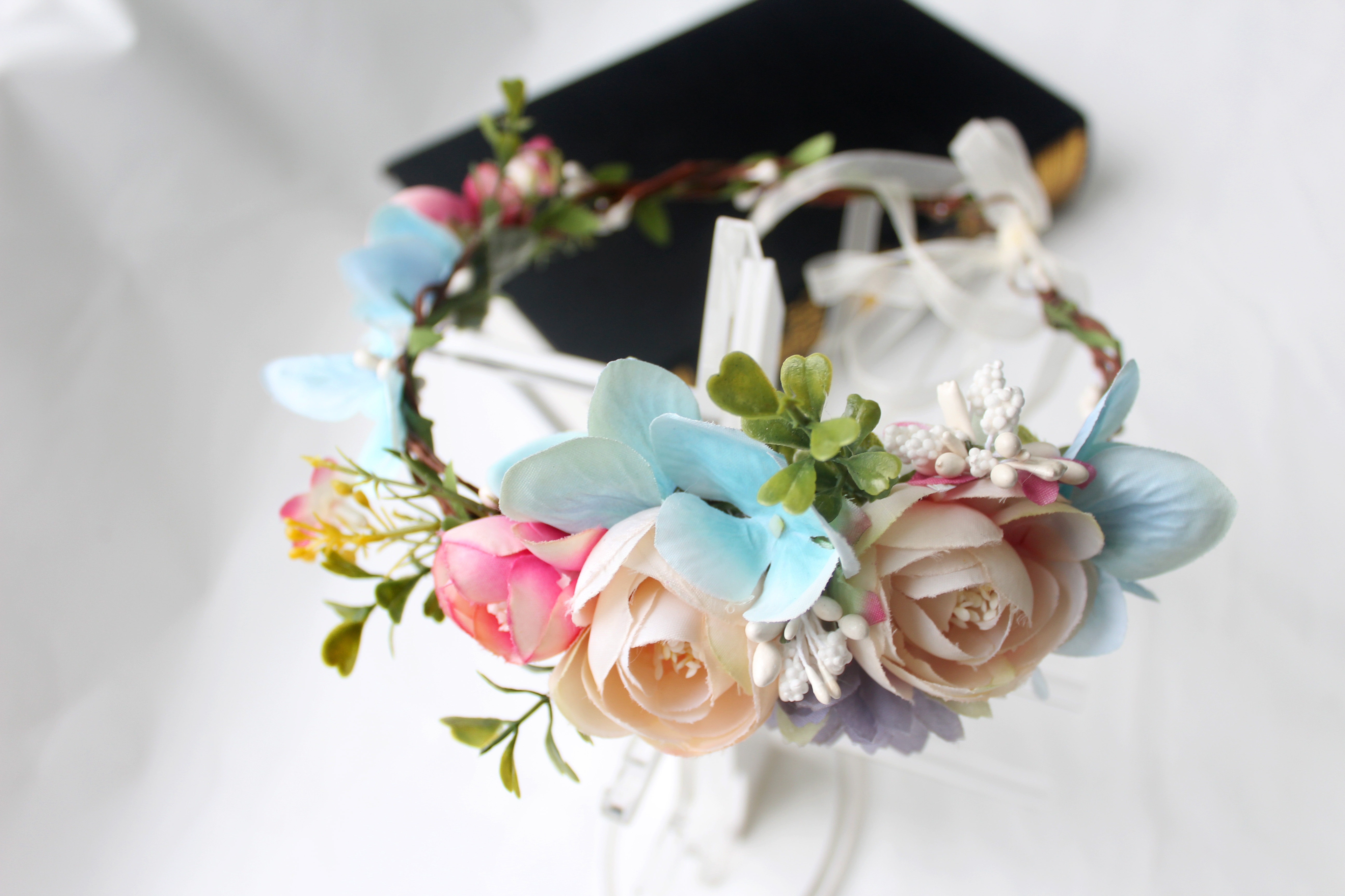 嘉兰新款森系高档手工仿真花环批发_嘉兰花环 新娘头饰_义乌国际商贸