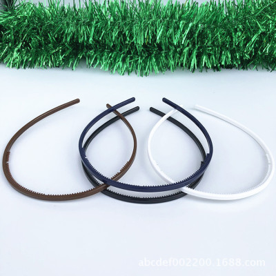 Factory Direct Sales New 5mm Environmental Protection Headband Multi-Color Spray Paint Plastic Headband Semi-Finished Products Wholesale ABS Material