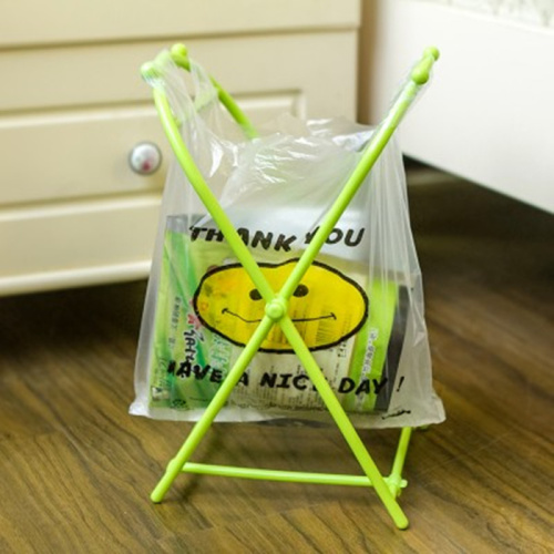 convenient support frame simple foldable garbage bag rack handbag bracket kitchen floor garbage rack storage rack