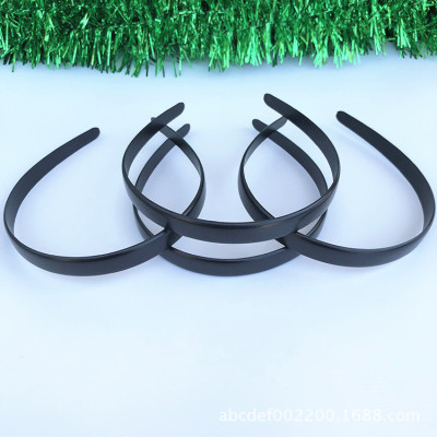 Factory Direct 15mm Toothless and Radian Environmental Protection Plastic Headband Black Blank Semi-Finished Ornament Wholesale