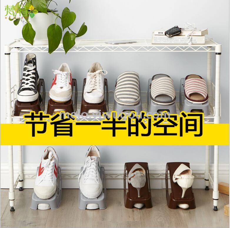 Supply Simple Shoe Rack One Piece Shoe Rack Three Dimensional Simple Shoe Rack Double Deck Shoe Holder Storage Rack