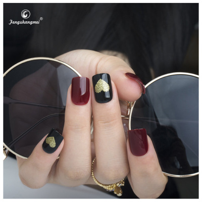 Web celebrity hot style Real Love nail 30 pieces of oxygen fake nail finished high-end high-end wearable nail