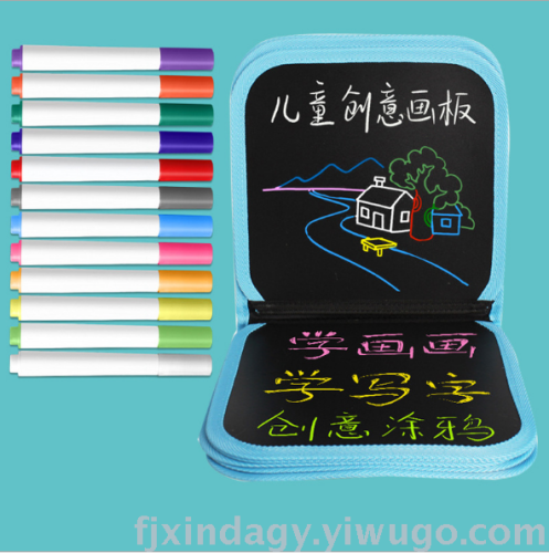 Child‘s Drawing Book Portable Small Blackboard Creative Graffiti Picture Book Multifunctional Double-Sided Writing Board
