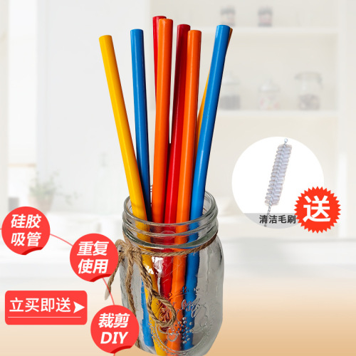silicone straw reusable diy use nipple grade silicone straw