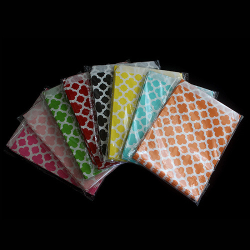 Party Supplies disposable Food Bag Clover Pattern Paper Bag Foreign Trade Color Paper Bag 