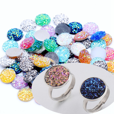 Hot Round Flatback 40pcs AB Resin 12mm Ore  Rhinestone Scrapbook DIY Wedding Ornaments Buttons Crafts