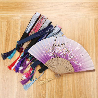 Japanese silk store fan