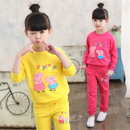 korean style children‘s clothing fleece-lined children‘s winter thickened sweater sports winter children‘s cover