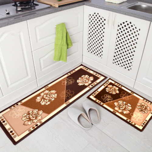 Customizable Polyester Loop Velvet Printed Kitchen Floor Mat Door Mat Strip Non-Slip Carpet Absorbent Kitchen Household Foot Mat
