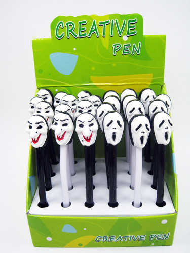 Ghost Festival Ballpoint Pen Halloween Mask Craft Pen New Arrival Ghost Head Characteristic Ballpoint Pen Customization