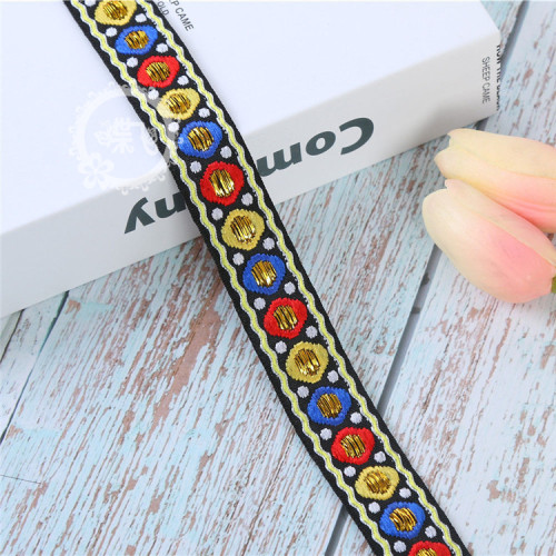 High-End Embroidery 2. 5cm Tassel Lace DIY Ethnic Style Clothing Accessories Ribbon Shoes Coat and Cap Accessories Lace