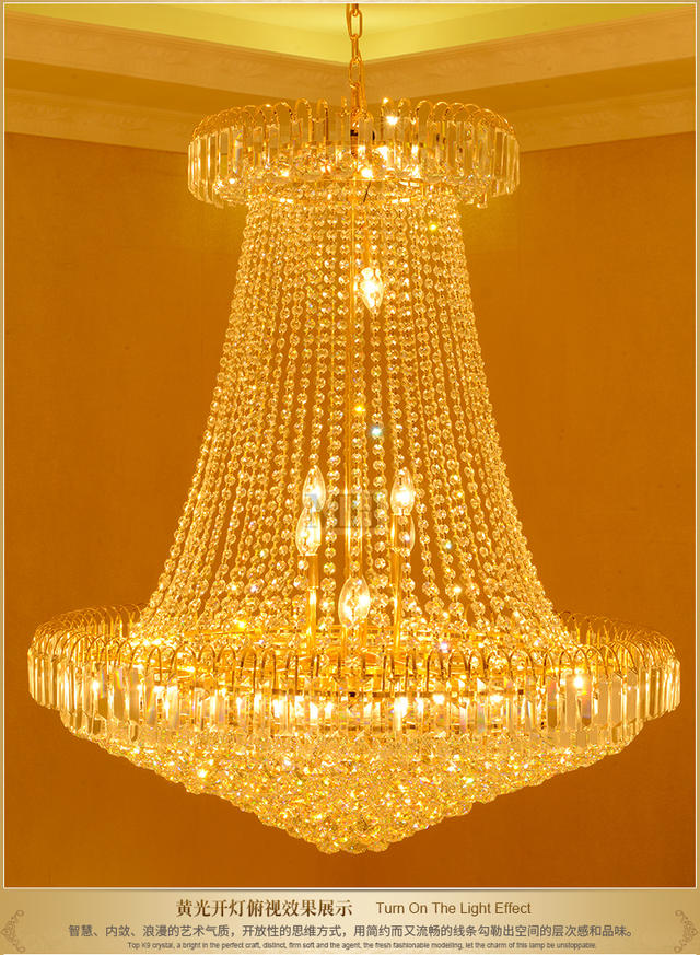 Supply Golden Dining Room Chandelier European Crystal Chandelier