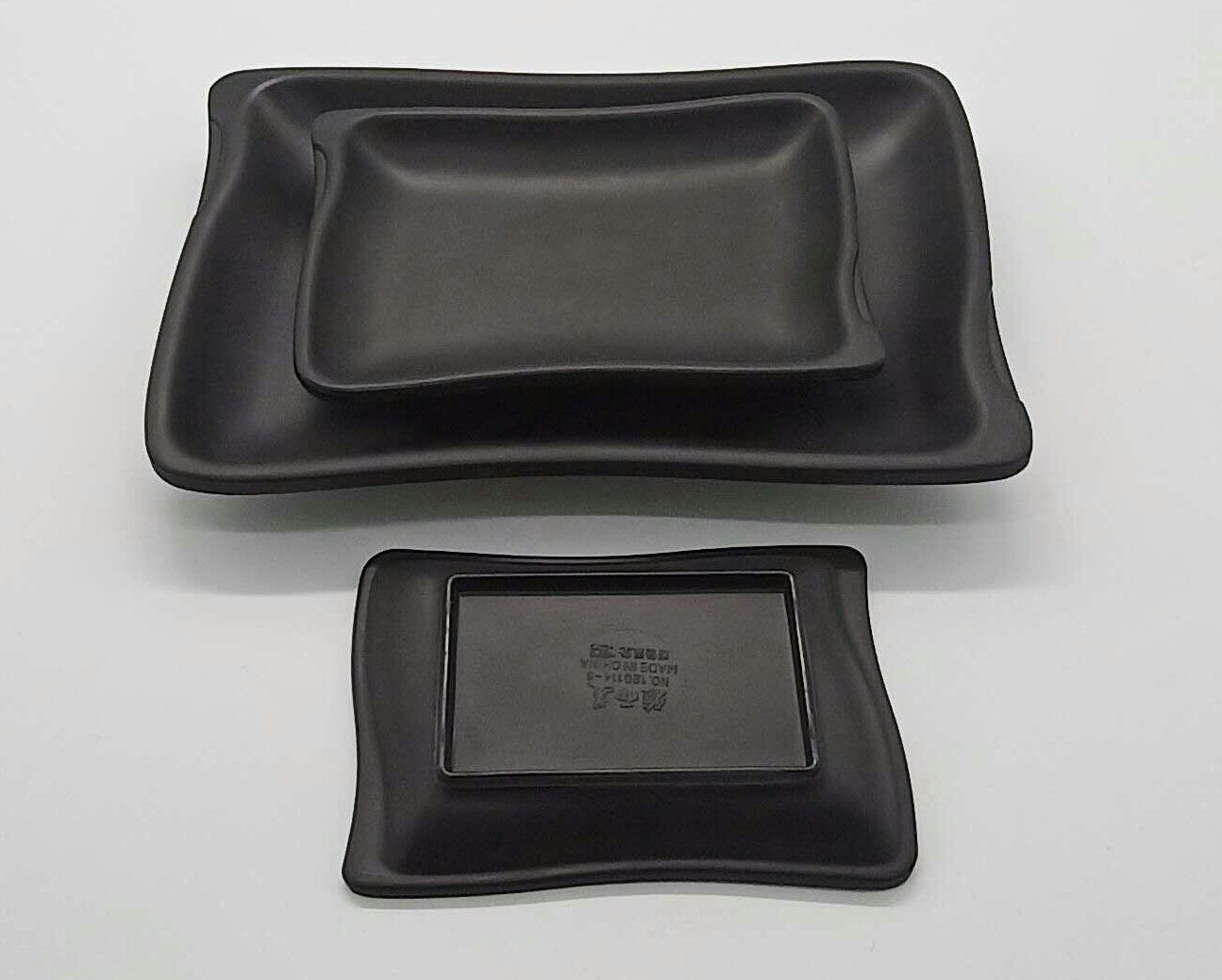 密胺盘磨砂黑120114