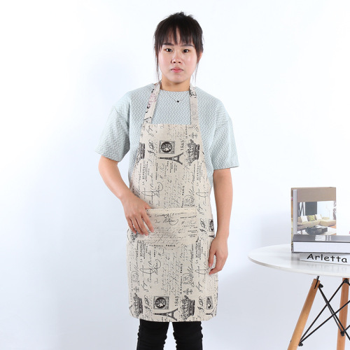 sleeveless korean fashion apron home kitchen fresh cotton linen vest apron overalls manicure factory wholesale